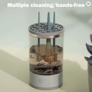 3 In 1 Electric Makeup Brush Cleaner Automatic Spinner Brush Washing Machine USB Charging Quick Dry Drying Rack Beauty Tool