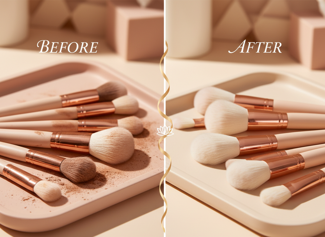 clean makeup brushes tutorial